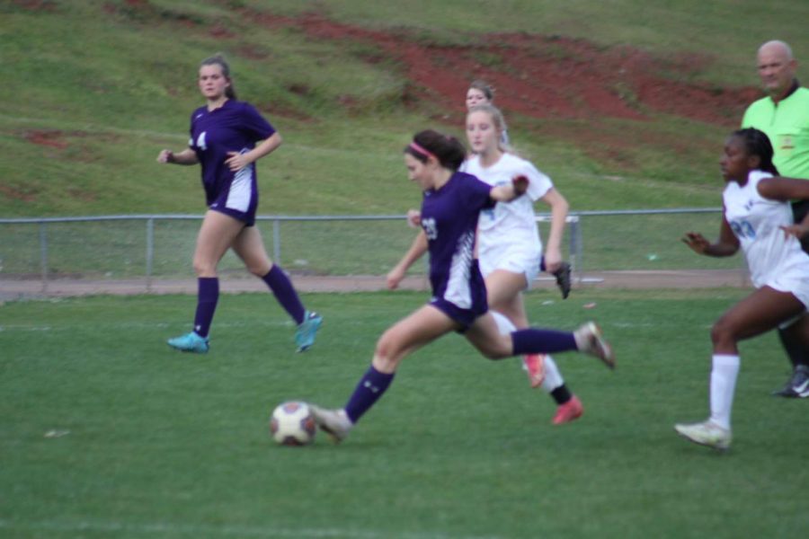Rebecca Sierra playing for the SHS Girls Soccer Team